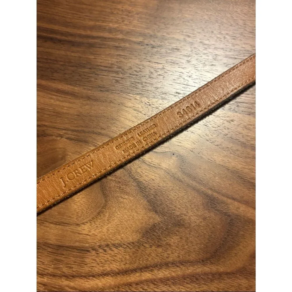 J. Crew Vintage Funky Brown Leather Buckle Belt - L - Picture 4 of 7